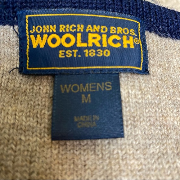 Woolrich Christmas Vest Wool Women’s Sz Medium Patchwork Country Primitive - Picture 6 of 8